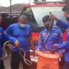 Damkar Evakuasi Ular Viper di Halaman Rumah Warga Bondowoso