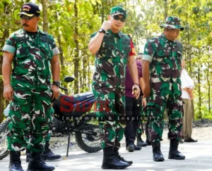 Dandim Bojonegoro Tinjau Lokasi Pembangunan Jembatan Beton di Napis, Persiapan Dimulai