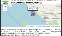 Gempa M5,7 Guncang Sumatra Barat, BMKG Ingatkan Warga untuk Waspada