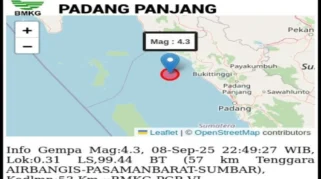 Gempa M5,7 Guncang Sumatra Barat, BMKG Ingatkan Warga untuk Waspada