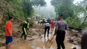 Hujan Deras Picu Longsor di Kepatihan, PMI Jember Lakukan Evakuasi Cepat