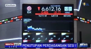 IHSG Turun 0,38% ke 7.070, Lima Saham Paling Melemah di Sesi 1