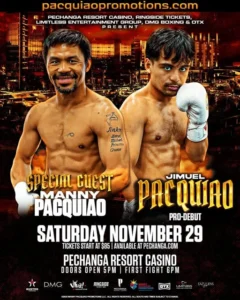 Jimuel Pacquiao Raih Kemenangan TKO, Manny Pacquiao Tegaskan Rematch Mayweather Bukan Eksibisi