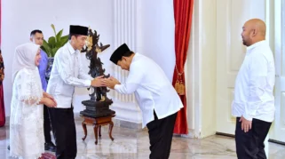 Jokowi Hadiri Open House Prabowo di Istana, Katakan Hanya Silaturahmi