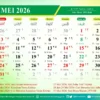 Kalender Jawa Mei 2026 Lengkap dengan Weton, Neptu, dan Tanggal Merah