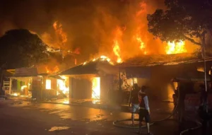 Kebakaran Hebat Hanguskan Rumah Warga di Lingkungan Tanjung Jember