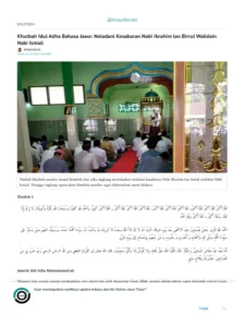 Khutbah Bahasa Jawa Tekankan Kesabaran dan Ketakwaan di Tengah Kesulitan