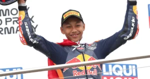 Kiandra Ramadhipa Raih Poin 9 di Red Bull Rookies Cup 2026 Jerez, Finis ke‑7 di Trek Basah