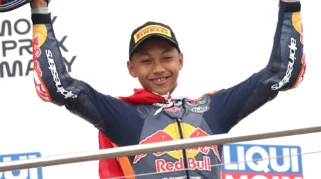 Kiandra Ramadhipa Raih Poin 9 di Red Bull Rookies Cup 2026 Jerez, Finis ke‑7 di Trek Basah