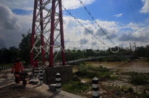 Kodim Grobogan Percepat Pembangunan Dua Jembatan Gantung Garuda di Purwodadi