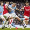 Manchester City Raih Kemenangan 2-1 atas Arsenal, Mempersempit Jarak Juara Premier League
