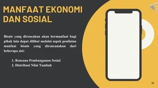 Manfaat Ekonomi dan Sosial