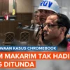Nadiem Makarim Tidak Hadir Sidang Chromebook, Kembali Dirawat Intensif di RS Abdi Waluyo