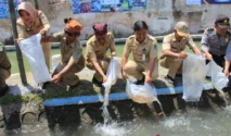 Pemkab Banyuwangi Tebar 2.500 Ikan di Wisata Gerbang Raung untuk Lindungi Ekosistem Sungai