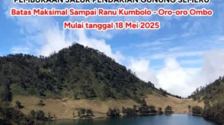Pendakian Gunung Semeru Dibuka Kembali Mulai 24 April 2026, Hanya Sampai Ranu Kumbolo