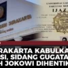 Pengadilan Negeri Surakarta Tolak Gugatan CLS atas Ijazah Jokowi, Kuasa Hukum Tegaskan Ijazah Tetap Sah