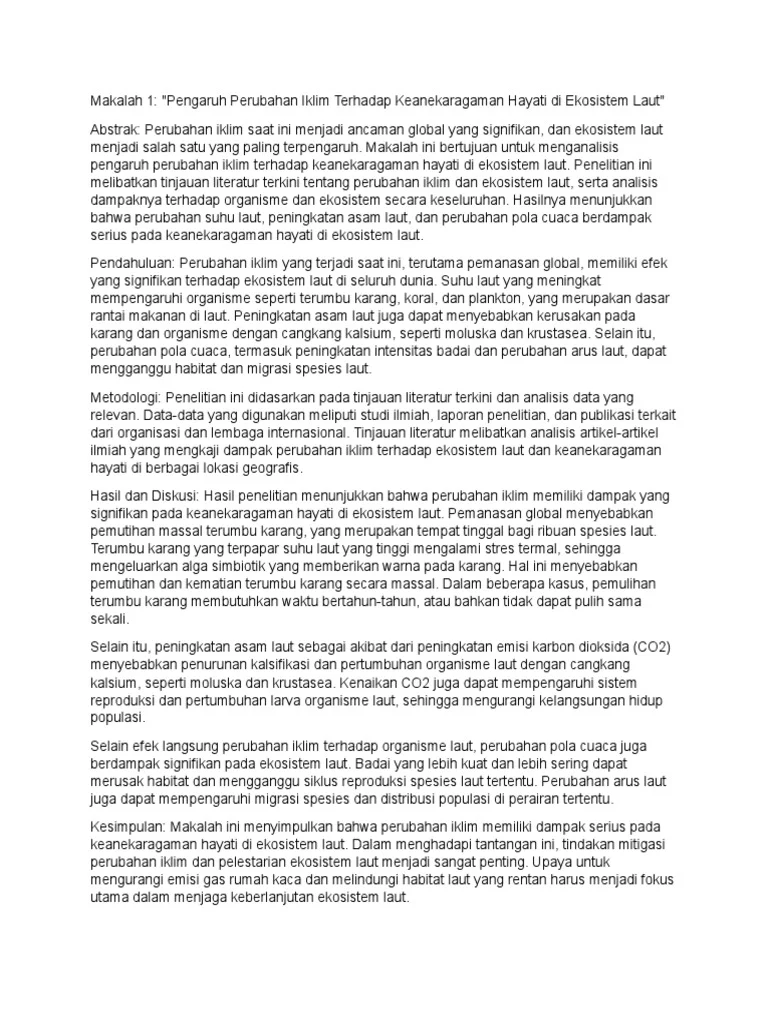 Pengaruh arus laut dan migrasi pada keanekaragaman