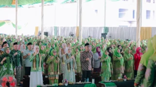 Perkuat Gerakan Organisasi, PC Muslimat NU Lampung Tengah Bangun Gedung Sekretariat Baru