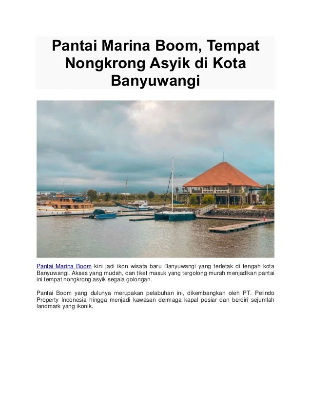 Rencana Kunjungan: Membuat Itinerary Kuliner di Pantai Marina Boom