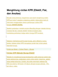 Strategi Menghitung Cicilan KPR Aman untuk Keuangan Keluarga