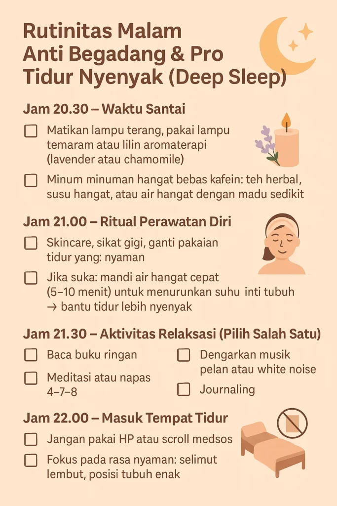 Strategi Tambahan untuk Mengoptimalkan Rutinitas Malam