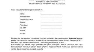 Surat Pernyataan Jadi Kunci Rekrutmen Manajer Koperasi dan Penyaluran Bantuan Bencana 2026
