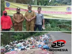 Tiga Pria di Pandeglang Dihukum Denda Rp8 Juta Karena Buang Sampah Sembarangan