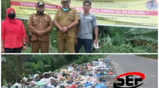 Tiga Pria di Pandeglang Dihukum Denda Rp8 Juta Karena Buang Sampah Sembarangan