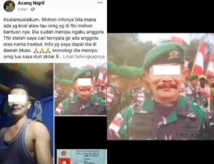 TNI Gadungan Ditangkap, Tampang Enjang, Penipuan Pedagang Telur Rugi Rp7 Juta