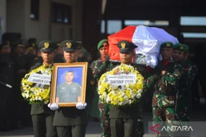 TNI Proses Pemulangan Jenazah Praka Rico Pramudia yang Gugur di Lebanon