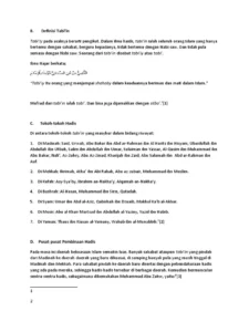 Tradisi Hadits Memperkuat Ortodoksi Teologis pada Era Tabi'in