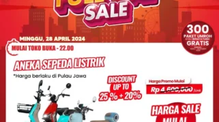 Transmart Full Day Sale Tawarkan Sepeda Listrik Diskon Hingga Rp3 Juta