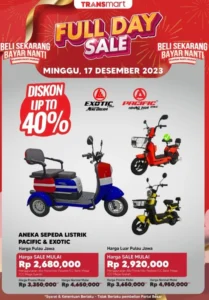 Transmart Gelar Full Day Sale, Diskon Sepeda Listrik Hingga 2 Juta Rupiah