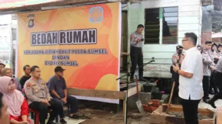 Warga Apresiasi Bantuan Bedah Rumah Polda Sumsel Jelang Hari Bhayangkara