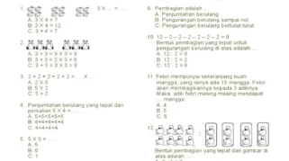 20 Contoh Soal PAS Matematika Kelas 2 Semester 2 dan Pembahasannya Kurikulum Merdeka