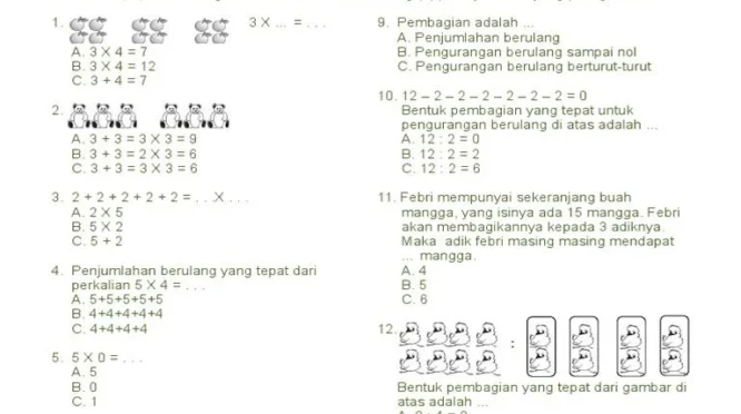 20 Contoh Soal PAS Matematika Kelas 2 Semester 2 dan Pembahasannya Kurikulum Merdeka