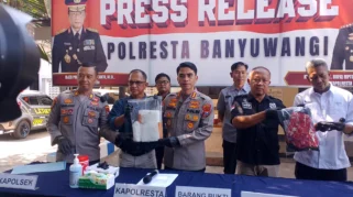 Polresta Banyuwangi Gagalkan Pengiriman 2 Kg Sabu Yang Akan Menuju ke Bali