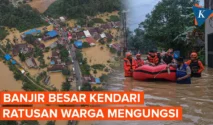Banjir Melanda Kendari, Ratusan Warga Terpaksa Mengungsi dan Evakuasi Terus Berlangsung