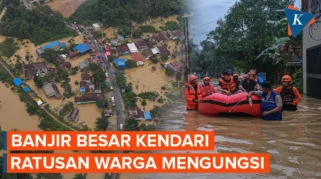 Banjir Melanda Kendari, Ratusan Warga Terpaksa Mengungsi dan Evakuasi Terus Berlangsung
