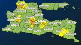 BMKG Juanda Waspadai Potensi Hujan Petir di Jawa Timur Sepanjang Hari