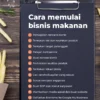 Cara Memulai Bisnis Makanan Modal Minim: Langkah Awal yang Penting