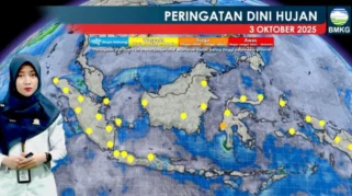 Cuaca Hari Ini: Sebagian Wilayah Jabodetabek Berpotensi Diguyur Hujan Ringan