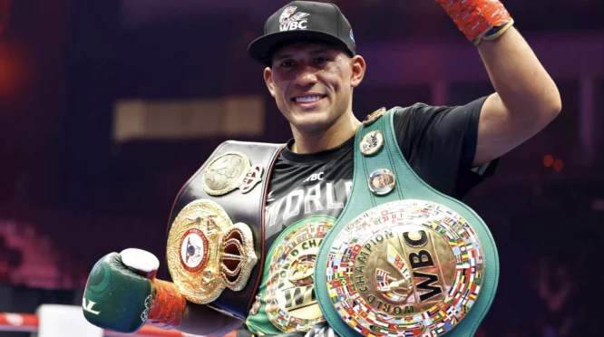 David Benavidez Raih Gelar WBA-WBO Cruiserweight, Tantang Canelo dan Bivol