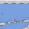 Dua Gempa Magnitudo Kecil Mengguncang Lembata dan Pegunungan Arfak Malam Ini