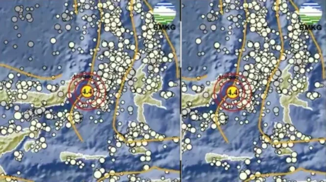 Gempa Magnitudo 2,2 Mengguncang Bitung Sulawesi Utara