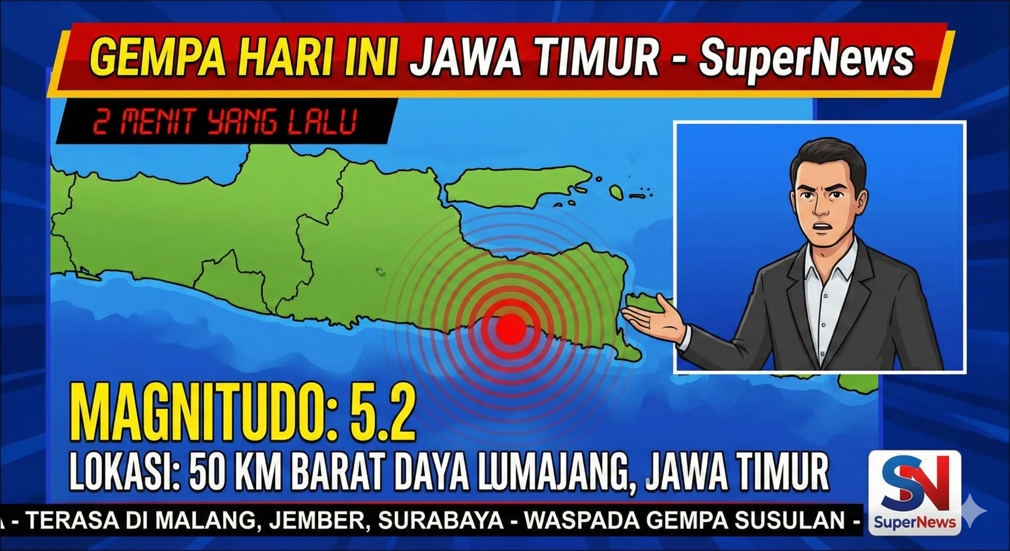 Gempa Magnitudo 3,1 Terasa di Blitar Jawa Timur, BMKG Pastikan Tidak Berpotensi Tsunami