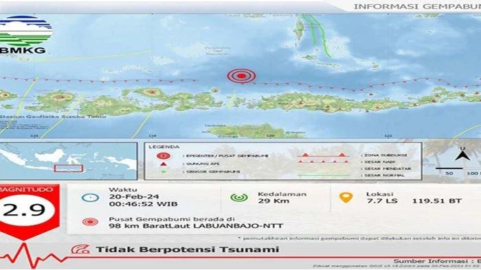 Gempa Magnitudo 4,3 Landa Labuan Bajo NTT, BMKG Pastikan Tak Berpotensi Tsunami