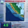 Gempa Magnitudo 4,8 Guncang Wilayah Buru Selatan, Tak Berpotensi Tsunami