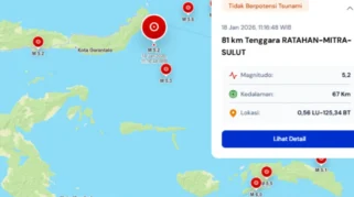 Gempa Magnitudo 5,9 Guncang Minahasa Utara, Pengunjung Hotel Terpaksa Tinggalkan Sarapan