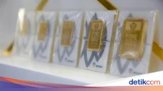 Harga Emas Antam Turun Lagi, Kini Dijual Rp 2,765 Juta per Gram